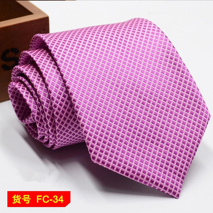 67 Styles Men's Ties Solid Color Stripe Flower Floral 8cm Jacquard Necktie Accessories Daily Wear Cravat Wedding Party Gift