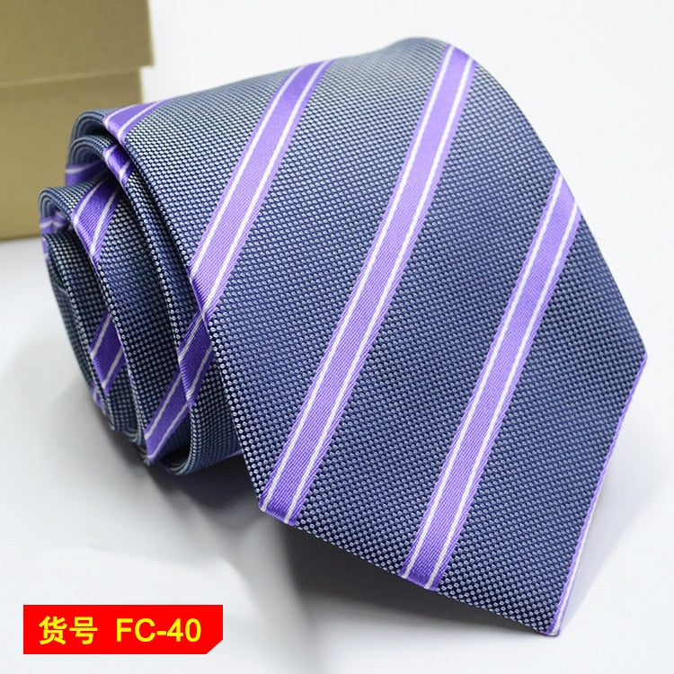 67 Styles Men's Ties Solid Color Stripe Flower Floral 8cm Jacquard Necktie Accessories Daily Wear Cravat Wedding Party Gift
