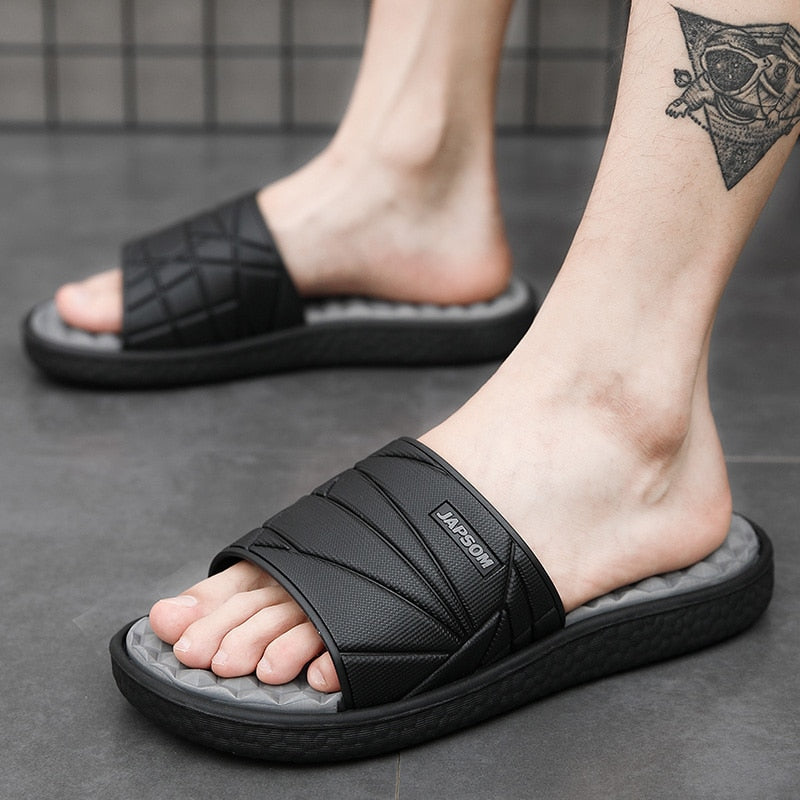 Men Soft Indoor Home Slippers Massage Slides House Shoes Foot Acupressure Sleepers Sliders Bedroom Room Summer Big Size Hot Sale