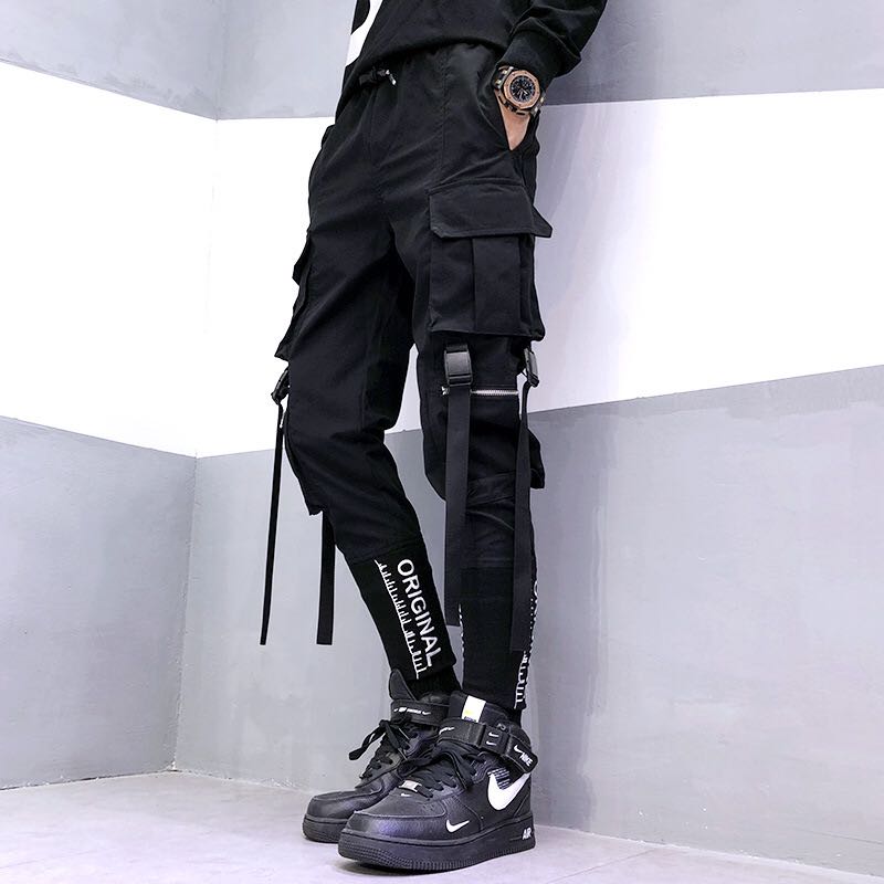 Black Leisure Hip-Hop Men's Pants Streetwear Cotton Jogging Pants Male 2020 Spring High Quality Sweatpants Men's Long Pants