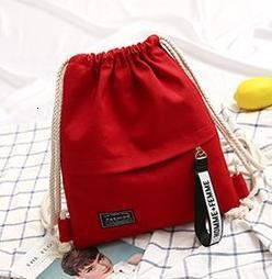 Canvas Drawsting Backpack Shoulder Bags For Women Female Solid Organizer Bags For Ipad Mobile Phone Zipper Outdoor Sports Bags