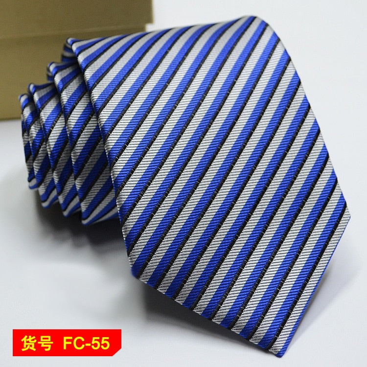 67 Styles Men's Ties Solid Color Stripe Flower Floral 8cm Jacquard Necktie Accessories Daily Wear Cravat Wedding Party Gift