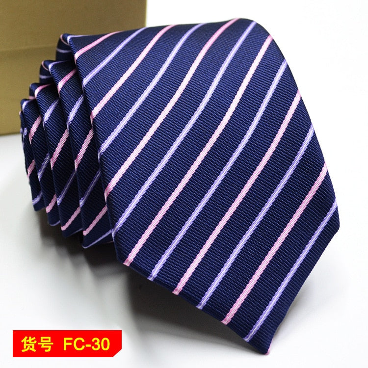 67 Styles Men's Ties Solid Color Stripe Flower Floral 8cm Jacquard Necktie Accessories Daily Wear Cravat Wedding Party Gift