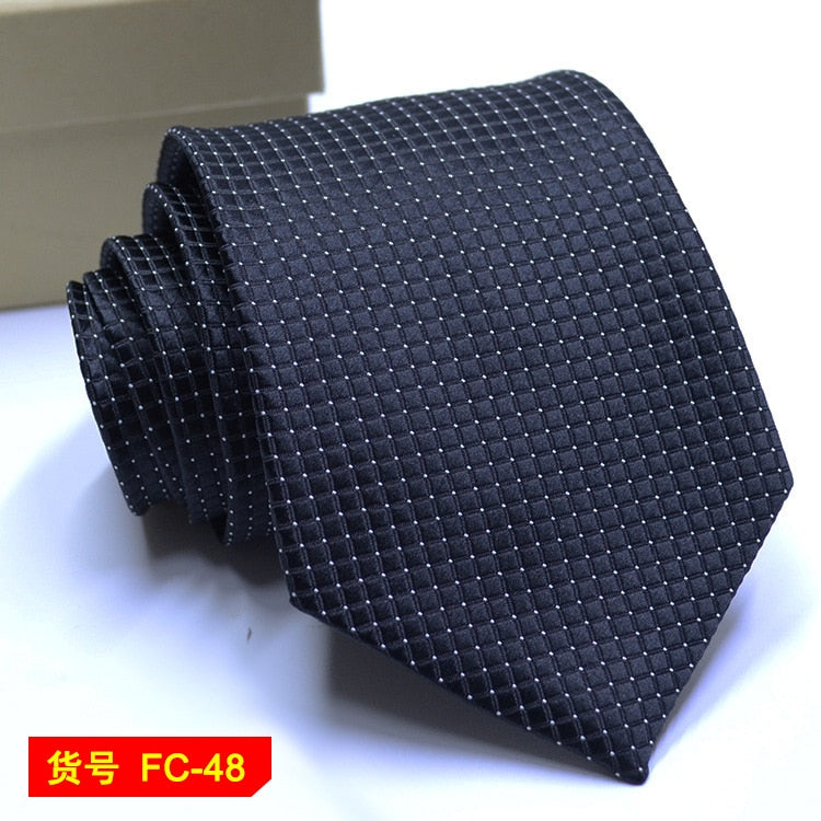 67 Styles Men's Ties Solid Color Stripe Flower Floral 8cm Jacquard Necktie Accessories Daily Wear Cravat Wedding Party Gift