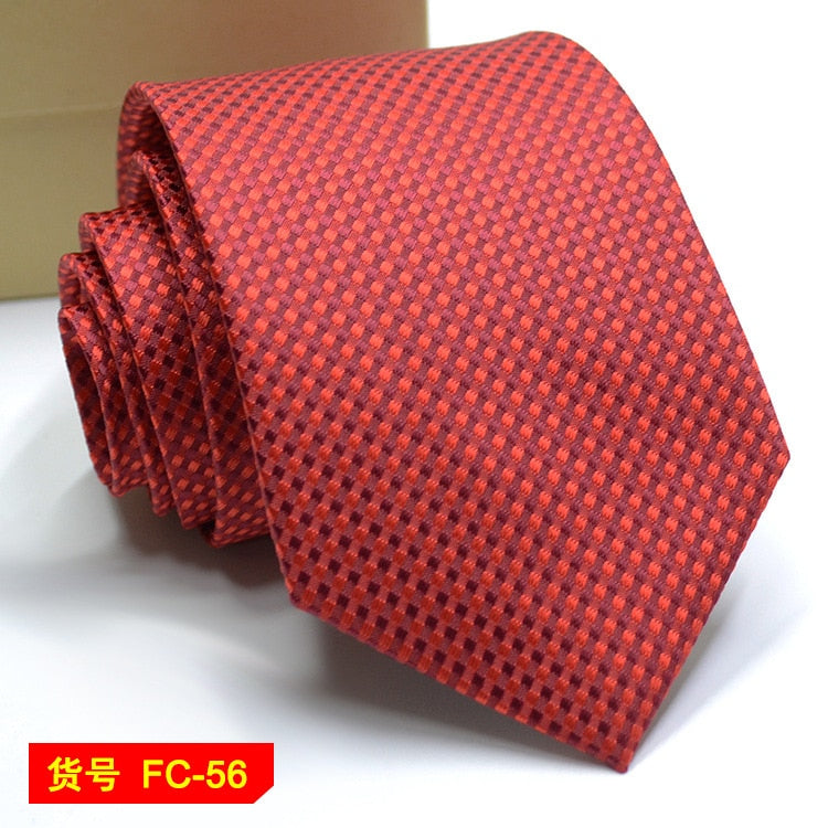 67 Styles Men's Ties Solid Color Stripe Flower Floral 8cm Jacquard Necktie Accessories Daily Wear Cravat Wedding Party Gift