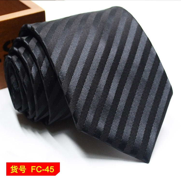 67 Styles Men's Ties Solid Color Stripe Flower Floral 8cm Jacquard Necktie Accessories Daily Wear Cravat Wedding Party Gift