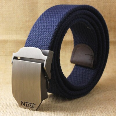 2022 Men Weave Canvas belt mens waist belt Casual Brand Cargo Belts Young student Automatic Buckle-Belt Male Tactical Belt