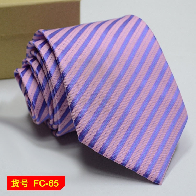67 Styles Men's Ties Solid Color Stripe Flower Floral 8cm Jacquard Necktie Accessories Daily Wear Cravat Wedding Party Gift