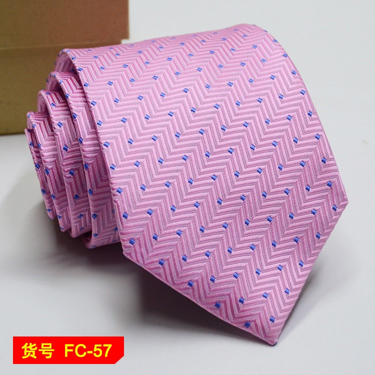 67 Styles Men's Ties Solid Color Stripe Flower Floral 8cm Jacquard Necktie Accessories Daily Wear Cravat Wedding Party Gift