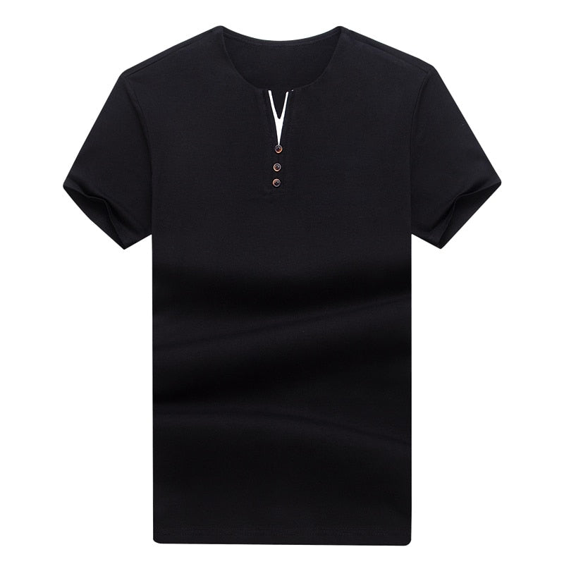 Liseaven Men Tee Shirt 2019 V Neck T-Shirt Short Sleeve T-Shirts Brand T Shirt Mens Clothing Tops & Tees