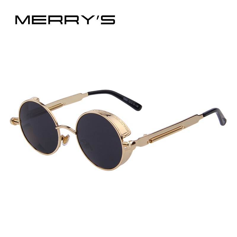 MERRYS Vintage Women Steampunk Sunglasses Brand Design Round Sunglasses Oculos de sol UV400