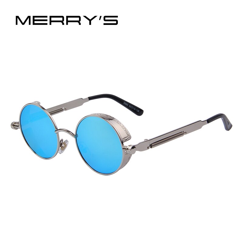 MERRYS Vintage Women Steampunk Sunglasses Brand Design Round Sunglasses Oculos de sol UV400