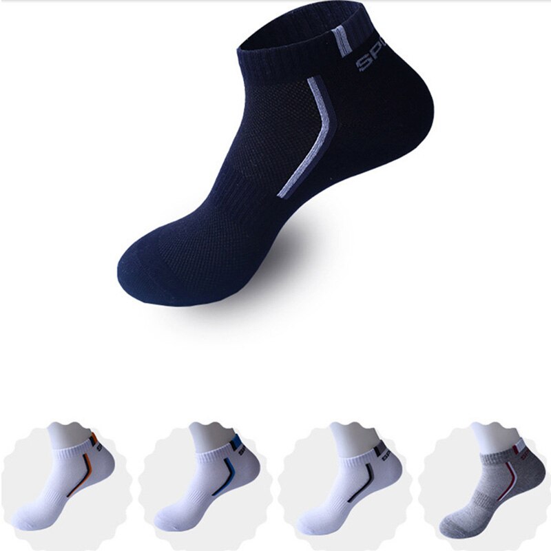 10 Pieces=5 Pairs/lot Men Socks Mesh Breathable Short Casual Socks Summer Cotton Sports Socks Absorb Sweat Ankle Socks Set Meias