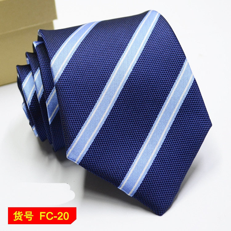 67 Styles Men's Ties Solid Color Stripe Flower Floral 8cm Jacquard Necktie Accessories Daily Wear Cravat Wedding Party Gift