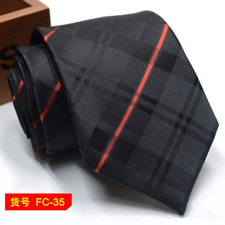 67 Styles Men's Ties Solid Color Stripe Flower Floral 8cm Jacquard Necktie Accessories Daily Wear Cravat Wedding Party Gift
