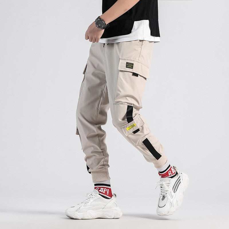 Black Cargo Pants Men Hip Hop Streetwear Jogger Harem Trousers Men Casual Harajuku Sweatpants Brand 2021 Summer New Men's Pants