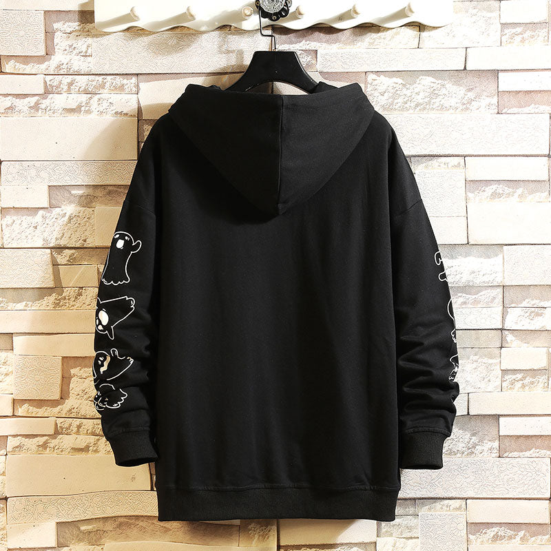 2023 Autumn Spring Fashion Black White Sweatshirt Men'S Hip Hop Long Sleeve Pullover Hoodies Sweatshirt Clothes