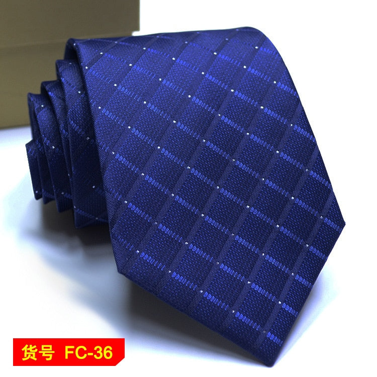67 Styles Men's Ties Solid Color Stripe Flower Floral 8cm Jacquard Necktie Accessories Daily Wear Cravat Wedding Party Gift