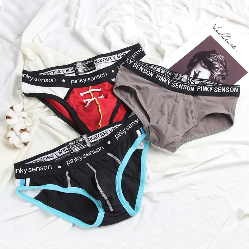 Pinky Senson Mens Underware Briefs Calzoncillos трусы мужские Brave Person Mens DesignerBriefs Gays Clothes
