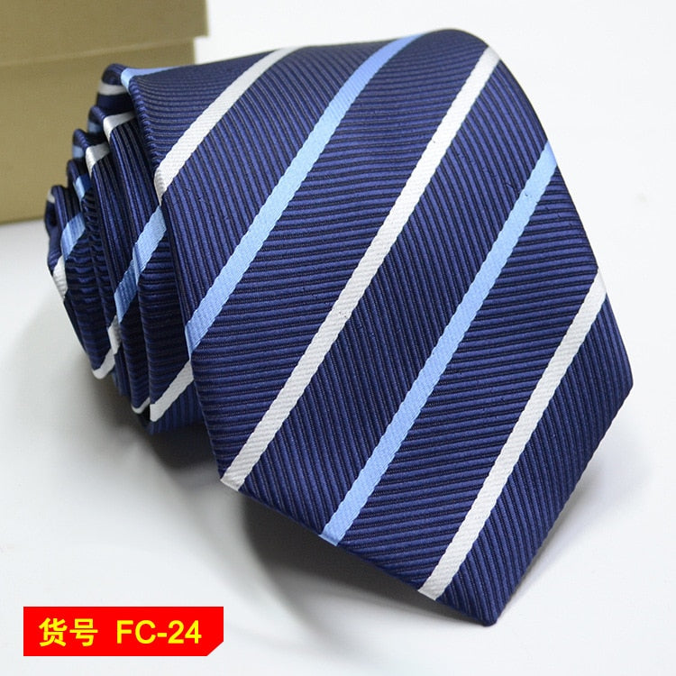 67 Styles Men's Ties Solid Color Stripe Flower Floral 8cm Jacquard Necktie Accessories Daily Wear Cravat Wedding Party Gift