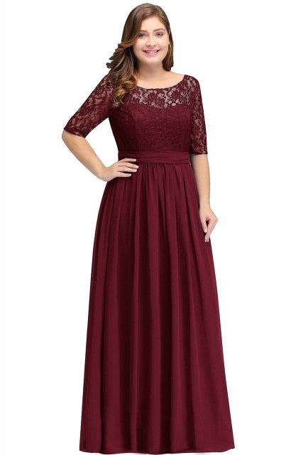 24Hours Ship New Arrivals Long Evening Dresses Chiffon Mother of the Bride Dresses with Formal Party Dress Robe De Soiree