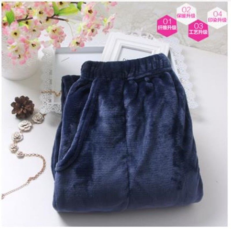 Fdfklak M-XXL Large Thicken Warm Women's Trousers Winter Flannel Pants For Pajama Bottoms Multiple Styles Couple Lounge Wear