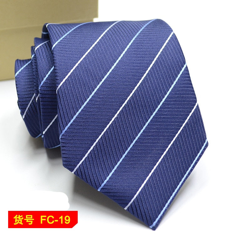 67 Styles Men's Ties Solid Color Stripe Flower Floral 8cm Jacquard Necktie Accessories Daily Wear Cravat Wedding Party Gift