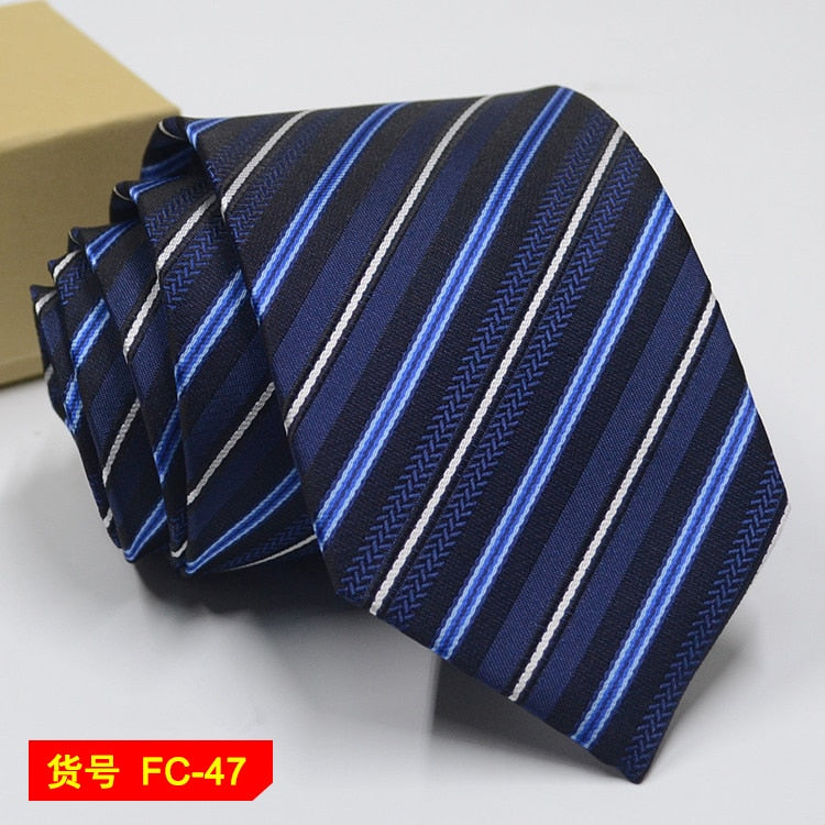 67 Styles Men's Ties Solid Color Stripe Flower Floral 8cm Jacquard Necktie Accessories Daily Wear Cravat Wedding Party Gift
