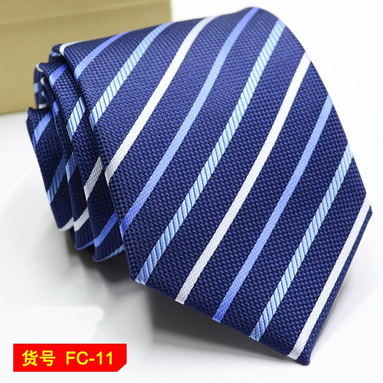 67 Styles Men's Ties Solid Color Stripe Flower Floral 8cm Jacquard Necktie Accessories Daily Wear Cravat Wedding Party Gift
