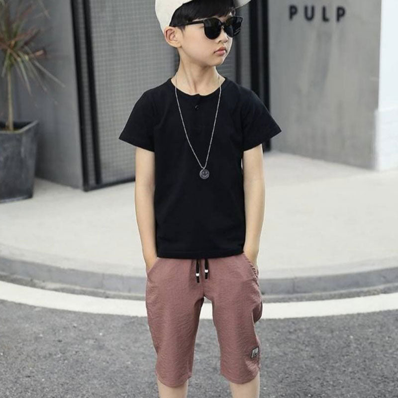 3-13Year Children Shorts Teenager Boys Shorts Summer Kids Knee Length Straight Shorts Boys Linen Cotton Capris Track Pant Casual