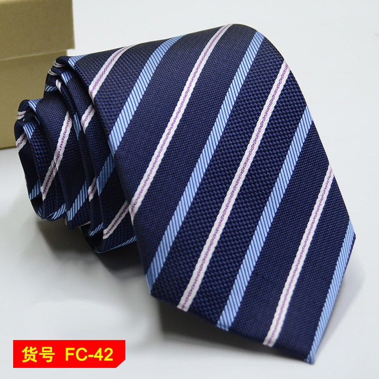 67 Styles Men's Ties Solid Color Stripe Flower Floral 8cm Jacquard Necktie Accessories Daily Wear Cravat Wedding Party Gift