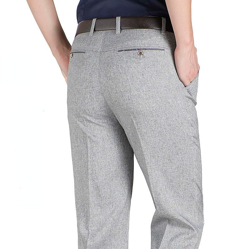 Formal Pants Men's Summer Thin Autumn Thick Black Blue Grey Stretch Bussiness Loose Suit Big Plus Size Office Trousers YYQWSJ