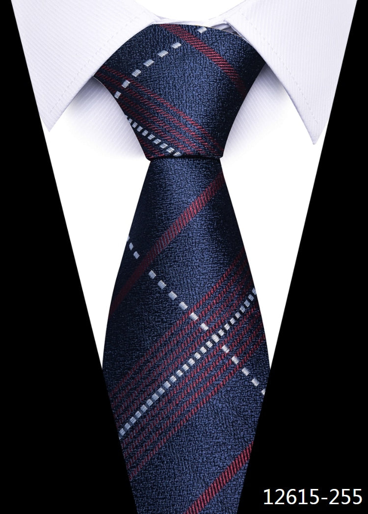 Tie Gravatas Fashion Wholesale Woven 8 cm Silk Necktie Wedding Accessories Blue Man Dot Fit Group Party Office