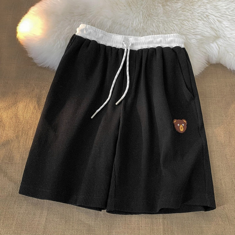 2021 Summer Korean Fashion Casual Hip-hop Men's Shorts Streetwear Basketball Smiley Graphic Print Shorts Mens Shorts Gym