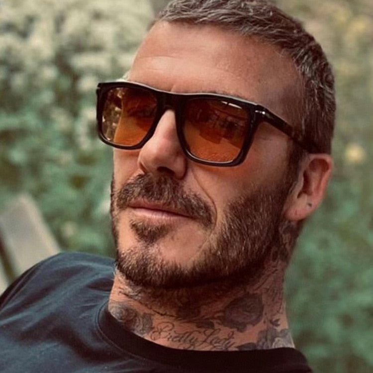 2022 Classic Men's Square Sunglasses Fashion Brand Designer Rivet Retro Women Sun Glasses UV400 Beckham Style Driver Eyewear