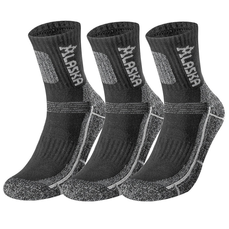 3 Pairs/Set Winter Professional Men's Sports Sock Outdoor Keep Warm Cycling Running Hiking Skiing Thermal Spring Men Crew Socks