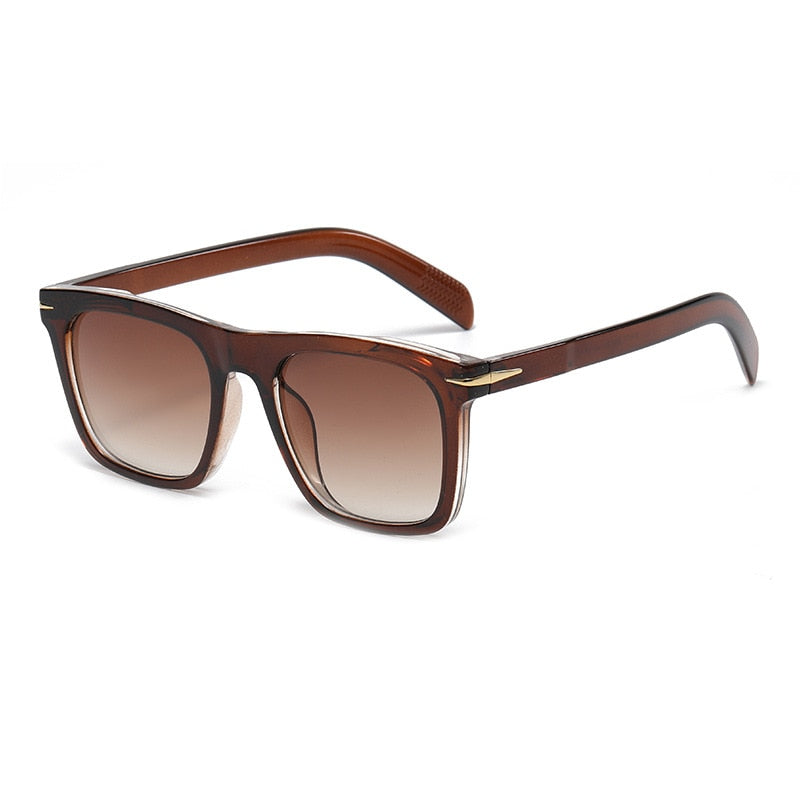2022 Classic Men's Square Sunglasses Fashion Brand Designer Rivet Retro Women Sun Glasses UV400 Beckham Style Driver Eyewear