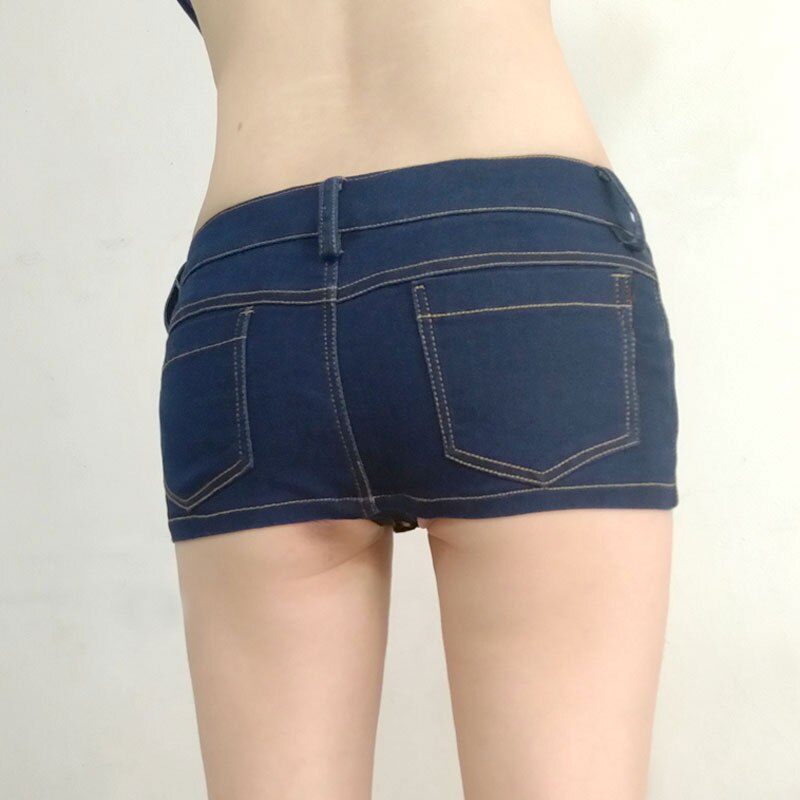 Women Open Crotch Tassel Pencil Micro Mini Jeans Skirt Tight Hip Slim Package Hip Skirt Button Crotch Bottom Wear Club Dance