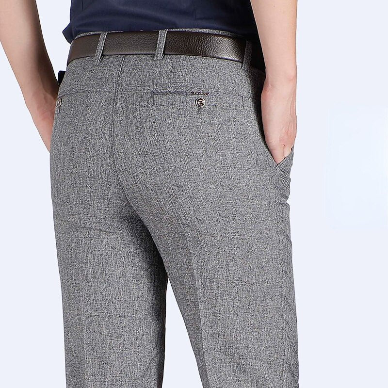 Formal Pants Men's Summer Thin Autumn Thick Black Blue Grey Stretch Bussiness Loose Suit Big Plus Size Office Trousers YYQWSJ