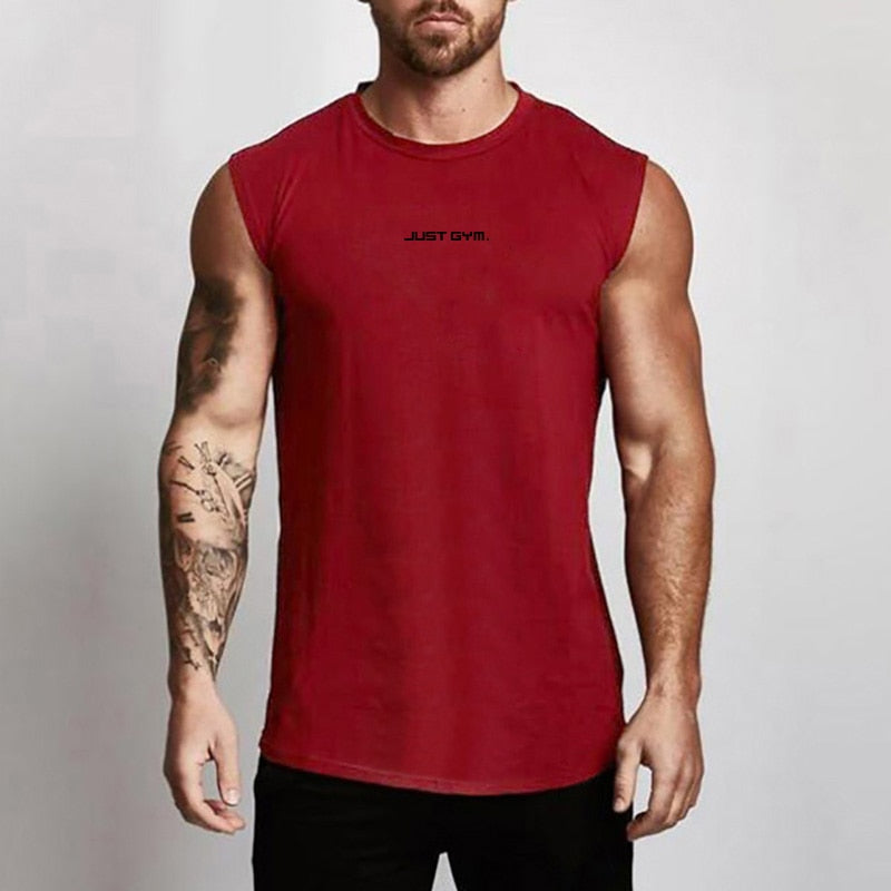 Summer Gym Tank Top Men Cotton Bodybuilding Fitness Sleeveless T Shirt Workout Clothing Mens Compression Sportswear Muscle Vests