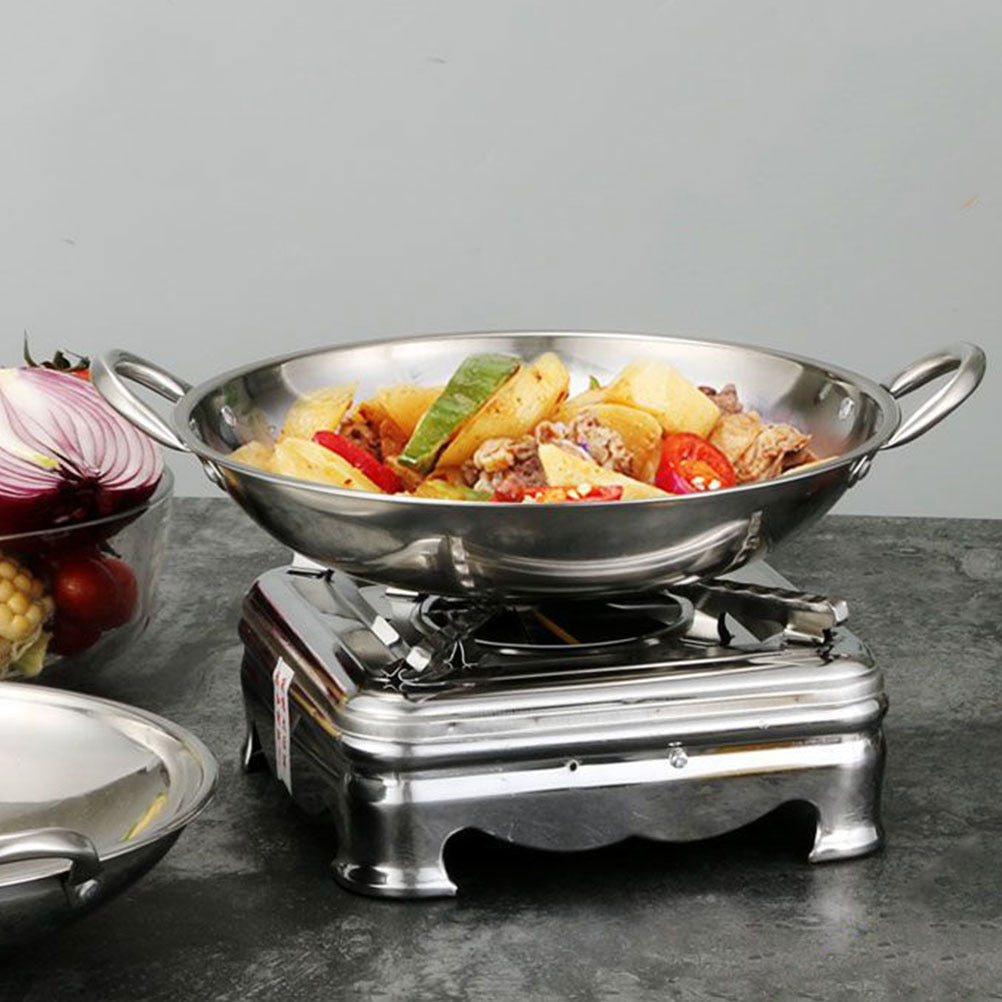 Cookware Metal Pans For Cooking Kitchen Pot Household Tool With Handle Stainless Steel Griddle