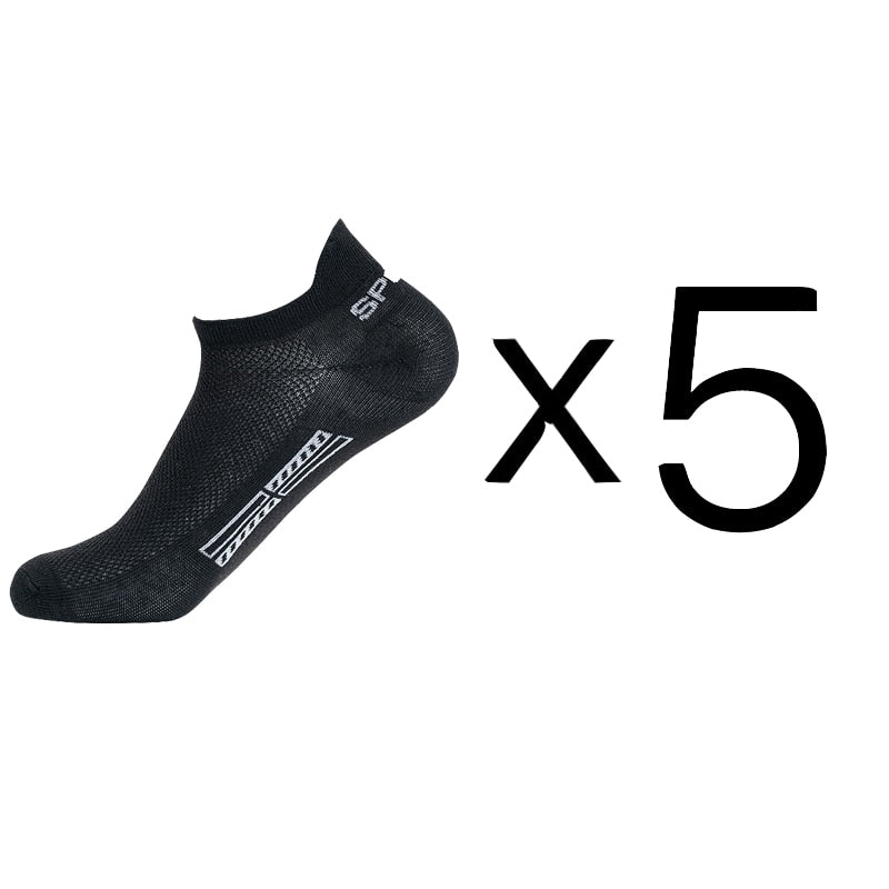 5 Pairs High Quality Men Ankle Socks Breathable Cotton Sports Socks Mesh Casual Athletic Summer Thin Cut Short Sokken Plus Size