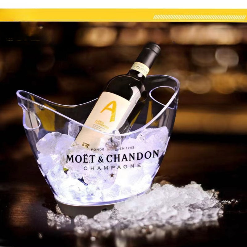 Moet&Chandon Champagne Wine Bottle Freezer Bag IceBag Wine Beer Champagne Bucket Transparent Family Bar Kitchen Restaurant Gift