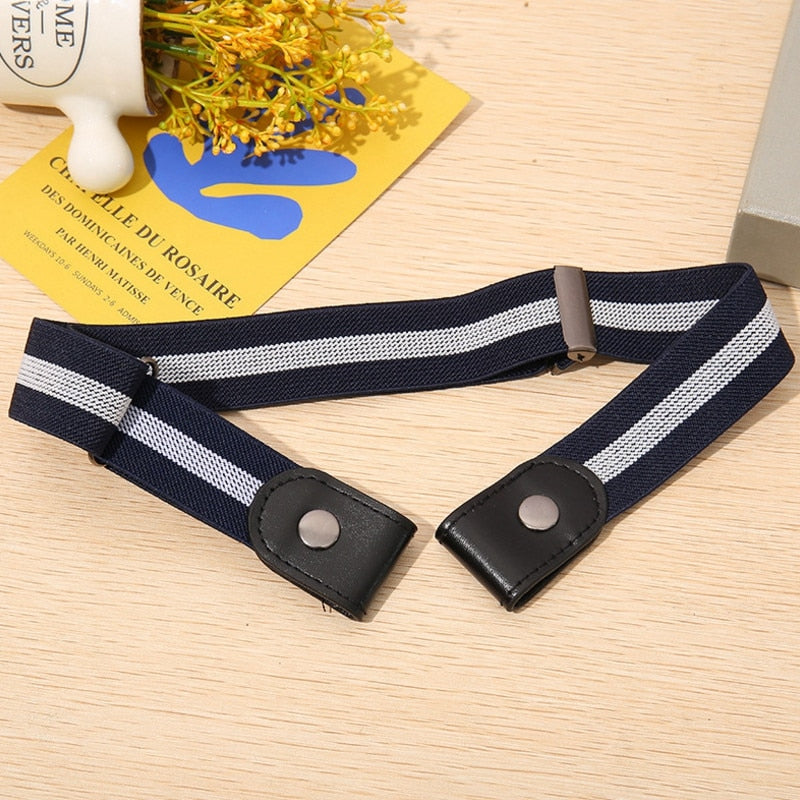 Buckle-Free Belt for Jean Pants,Dresses,Fashion No Buckle Stretch Elastic Waist Belt for Women/Men,No Bulge,No Hassle Waist Belt
