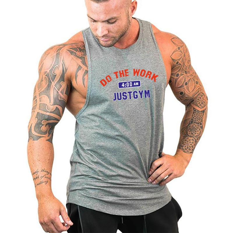 Mens tank tops shirt gym tank top fitness clothing vest sleeveless cotton man canotte bodybuilding ropa hombre man clothes wear
