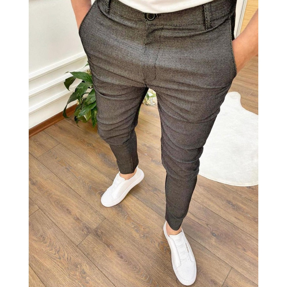 Men's Casual Stretch Pants New Solid Color Slim Business Formal Office Versatile Interview For Men Daily Wear Hot Selling Shorts