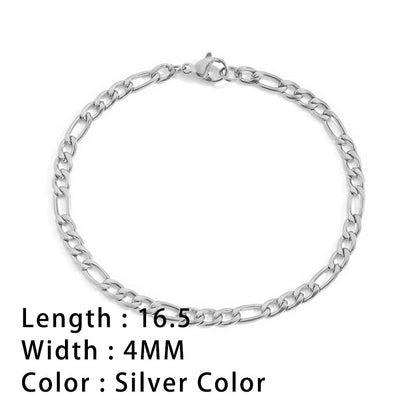 SUNIBI Classic Snake Chain Bracelets for Women Trend Gold Plated Stainless Steel Cuban Chain Bracelet Trendy Woman Gifts Jewelry