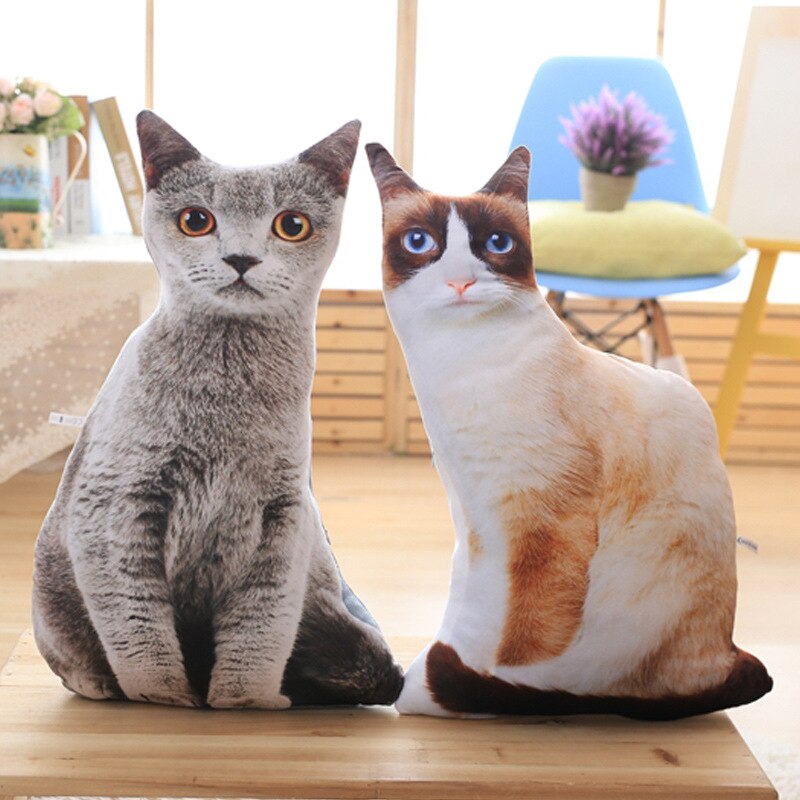 New 50CM Plush Toy Cute Expression Simulation cat cushion cover Bedroom Sofa Decorations throw pillows for couch dropshipping