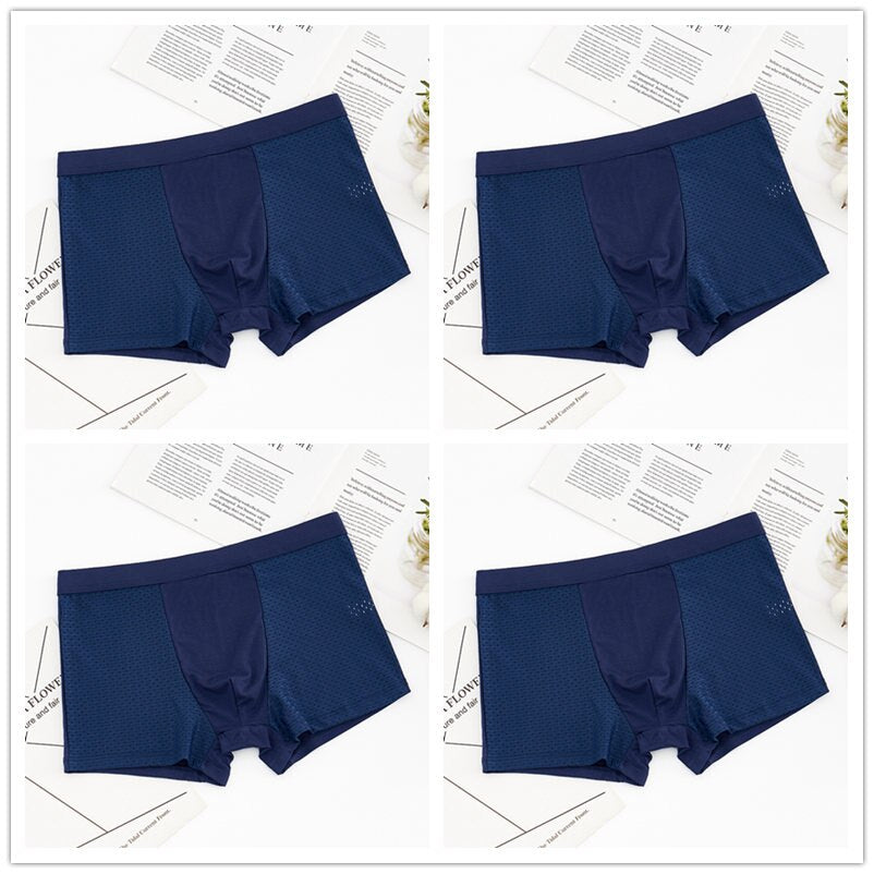 4pcs/lot Men&#39;s Panties Underwear Boxers Male Shorts Underpants Slip Man Sexy Pouch Classic Trunks Summer 4xl 5xl 6xl 7xl 8xl