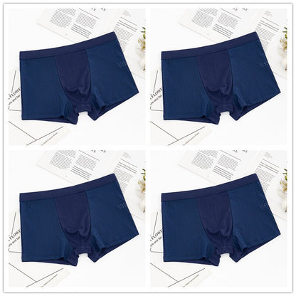 4pcs/lot Men&#39;s Panties Underwear Boxers Male Shorts Underpants Slip Man Sexy Pouch Classic Trunks Summer 4xl 5xl 6xl 7xl 8xl